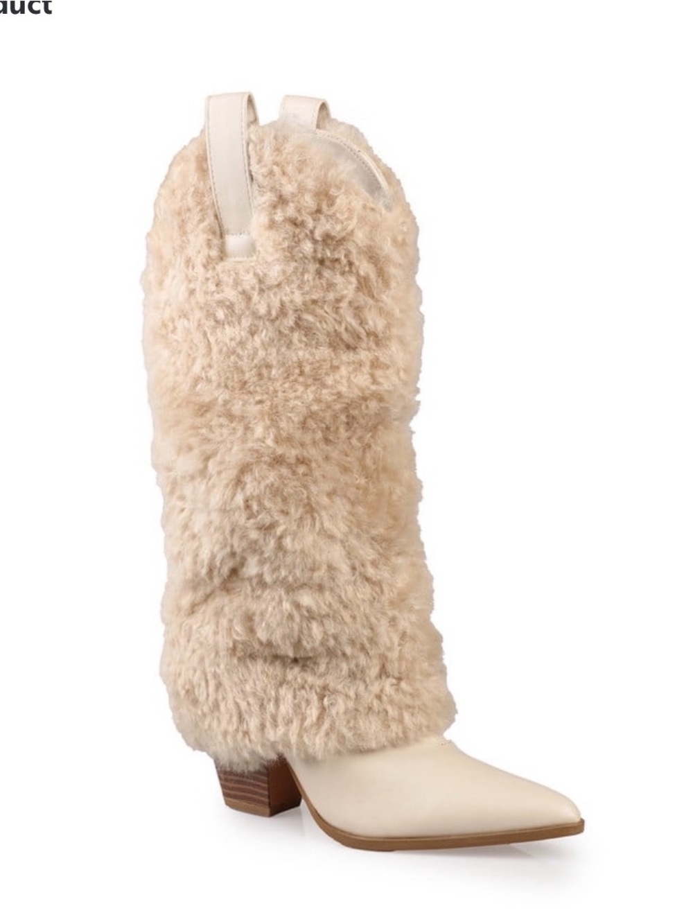 Faux Fur Western Boots size 10 Cowboy Cowgirl Rodeo